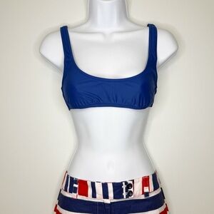 J. Crew Harbor View Blue Heritage Scoopneck Bikini Top New Women’s Small